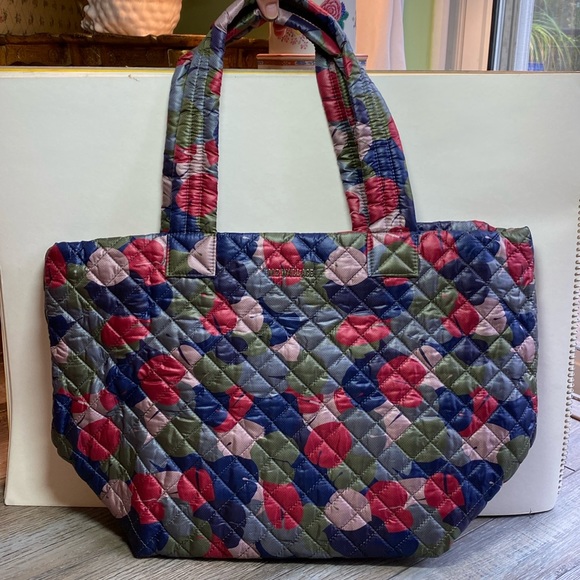 MZ Wallace Handbags - MZ Wallace Leaf Print Quilted Medium Tote